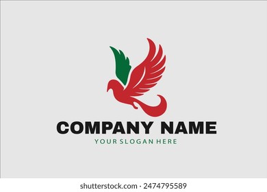 Diseño de logotipo de pájaro Vector de Plantilla Ilustración vectorial de iconos, Logos aves, minimalista arte de línea monoline Flying bird Black bird icon design