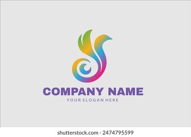 Bird logo design vector template symbol icon vector illustration, Logos birds, minimalist monoline line art Flying bird Black bird icons design