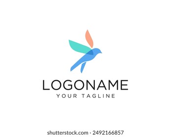Bird logo design vector template. martin bird logo