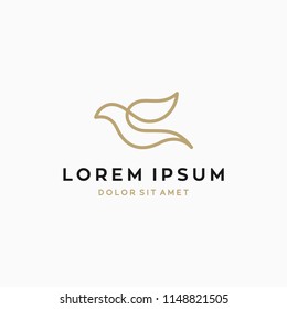 Bird logo design vector. Universal bird logo.