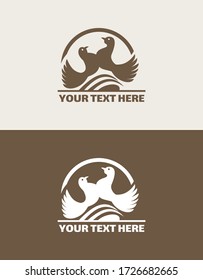 Diseño del logotipo de aves, un logotipo de aves muy sencillo y moderno. logotipo de paloma, 
Ilustración vectorial para su diseño