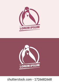 Bird Logo Design, a very simple and modern bird logo. pigeon logo, 
Vector illustration for your design