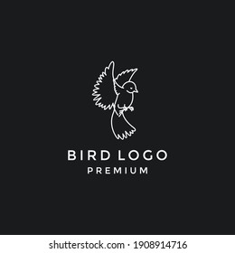 Bird logo design for wildlife, animals. in black backround