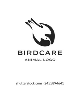 Bird logo, eagle animal symbol flying bird logo design template vector illustration