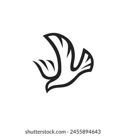 Bird logo, eagle animal symbol flying bird logo design template vector illustration