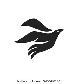 Bird logo, eagle animal symbol flying bird logo design template vector illustration