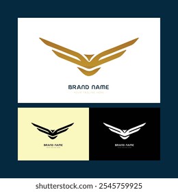 Logotipo de pájaro, águila y ala, ícono de avión, diseño de Plantilla de logotipo, ilustración de diseño de Vector de logotipo de tecnología de pájaro.