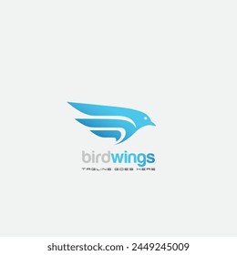 Bird logo, eagle and wing, logo template design, Bird technology logo vector design illustration. tech logo, bird and pixel tech concept design.