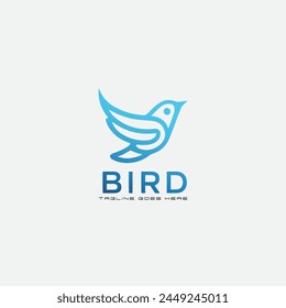 Bird logo, eagle and wing, logo template design, Bird technology logo vector design illustration. tech logo, bird and pixel tech concept design.