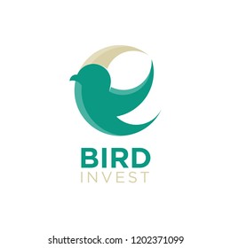 Bird Logo. Editable vector 64x64 pixel