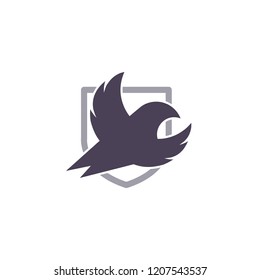 Bird Logo. Editable vector 64x64 pixel