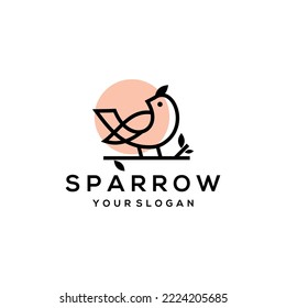 Bird Logo. Finch Bird Logo Vector