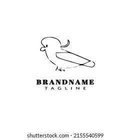 bird logo flat icon design template black modern isolated vector illustration