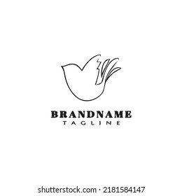 bird logo flat icon design template black modern isolated vector illustration