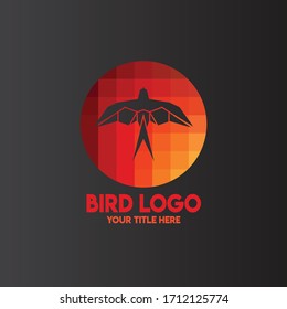 Logo de la marca de las aves - logotipo de la marca de las moscas