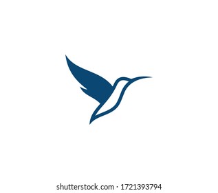 Bird logo fly vector icon 