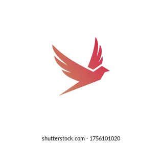Bird logo fly vector icon 
