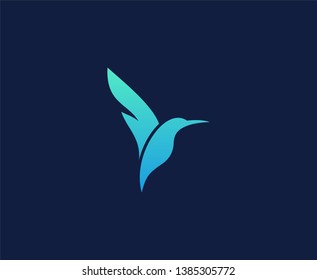 Bird logo flying vector icon 