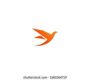 Bird logo flying vector icon 