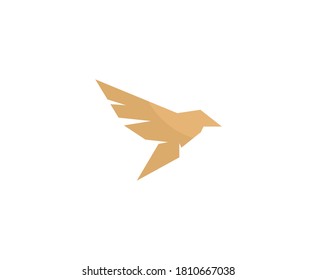 Bird logo flying vector icon 