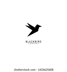 Bird logo geometric line outline monoline illustration - Vector