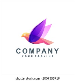 bird logo gradient logo design