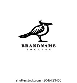 diseño de iconos dibujados a mano del logotipo de ave ilustración de vector aislado negro