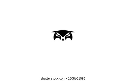 bird logo. head of an owl. simple vector icon.