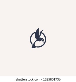 bird logo hipster vector line outline monoline art icon