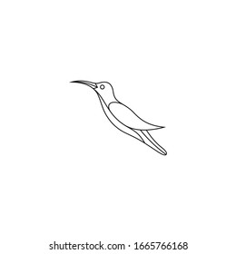 bird logo hipster vintage retro vector line outline monoline art icon