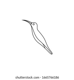 bird logo hipster vintage retro vector line outline monoline art icon