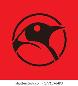 bird logo hipster vintage retro vector line outline monoline art icon