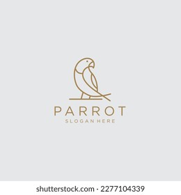 bird logo hipster vintage retro vector line outline monoline art icon