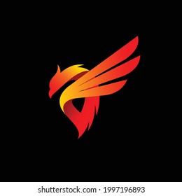 Bird logo with hot element