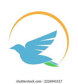 Bird logo icon design illustration