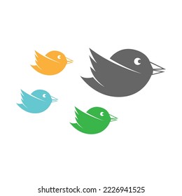 Bird logo icon design illustration