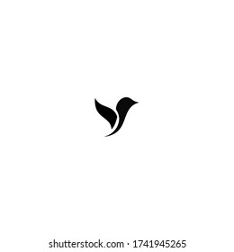 diseño de iconos con logotipo de pájaro con estilo de línea simple