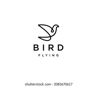 Bird logo icon design template flat vector