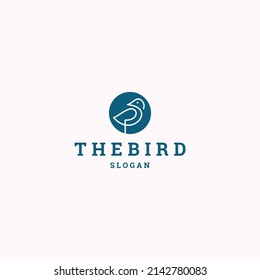 The bird logo icon design template