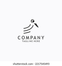 Bird logo logo icon design template flat vector