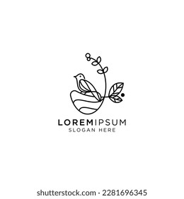 bird logo icon design template. vector luxury