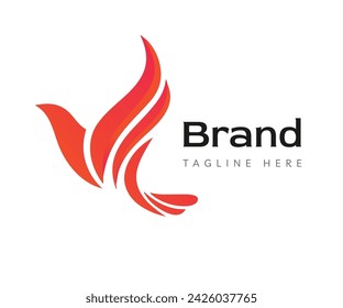 Elementos de plantilla de diseño de icono de logotipo de ave. Se puede utilizar para logotipos de marca y de empresa.

