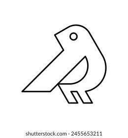 Logotipo de pájaro. Diseño de iconos. Elementos de Plantilla	