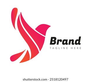 Elementos de Plantilla de diseño de icono de logotipo de pájaro. Utilizable para la marca y los logotipos de negocios.
