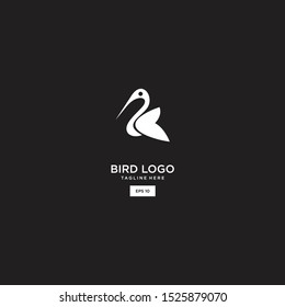 Bird logo and icon design vector template .