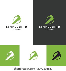 Bird logo icon flat design template 