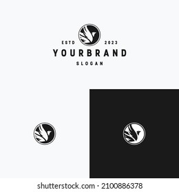 Bird logo icon flat design template 