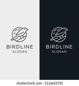 Bird logo icon flat design template 