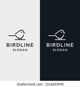 Symbol für das Vogellogo - flache Vorlage 