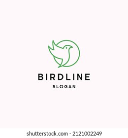 Bird logo icon flat design template 